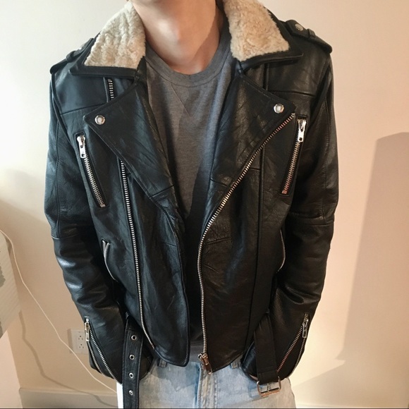 SOLD Unisex Recycled Leather Jacket - Picture 2 of 5
